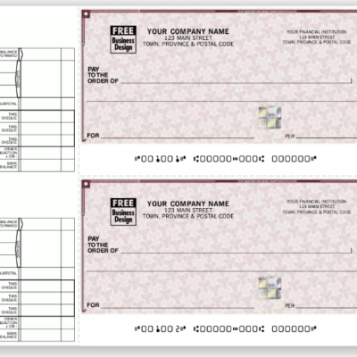 437 - Two-to-a-Page Cheque