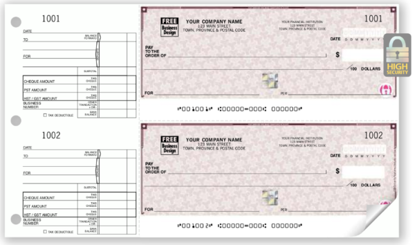 437 - Two-to-a-Page Cheque